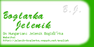 boglarka jelenik business card